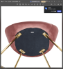 Modern Accent Velvet Chair, Dining Chair Comfy Upholstered Arm Chair Living Room Furniture Mid-Century Leisure Chair with Golden Metal Frame Legs