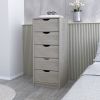 Dillon 5 Narrow Drawer Dresser, Tall Chest of Drawers