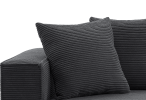 88.97 inch Soft Corduroy Upholstery Streamlined Design sofa with 5 Pillows, Ample and Cozy 3 Seater Couch for Modern Spaces for Living room