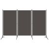 3-Panel Room Divider Anthracite 102.4"x70.9" Fabric
