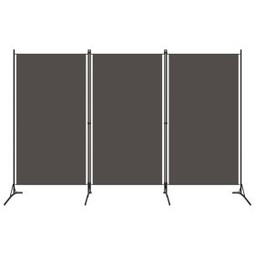 3-Panel Room Divider Anthracite 102.4"x70.9" Fabric