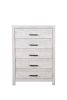 Modern Style 5-Drawer Chest Made with Wood in Gray