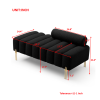 53.2" Width Modern End of Bed Bench Sherpa Fabric Upholstered 2 Seater Sofa Couch Entryway Ottoman Bench Fuzzy Sofa Stool Footrest Window Bench with G