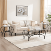 3-Piece Tempered Glass Coffee Table Set