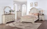 Antique White Wooden 1pc Dresser Only Bedroom Formal Antique Walnut Top Storage 7-Drawers Dresser Table (NO MIRROR)