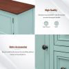 TREXM Cambridge Series Ample Storage Vintage Console Table with Four Small Drawers and Bottom Shelf for Living Rooms