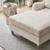 Modern Mid-Century Indoor Oversized Chaise Lounger Comfort Sleeper Sofa with Soild Wood Legs
