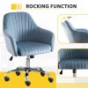 Accent Chair Modern Home Office Leisure Chair With Adjustable Velvet Height And Adjustable Casters