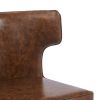 28inch Counter Height Bar Stools Set of 2, Modern Bar Upholstered Chairs with PU Leather, Metal Footrest and Frame for Kitchen Island, Bar Table