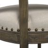 Paris 26.5' Farmhouse Counter Height Bar Stool with Backrest, Light Beige Linen