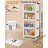 4-layer covered plastic storage box, with a total of 320QT closet organizer and stackable and foldable storage space