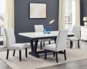 Modern Look 2pc Light Gray Finish Side Chair Fabric Full Back Upholstered Seat Nailhead Trim Accent Dining Room Wooden Furniture