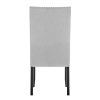 Modern Look 2pc Light Gray Finish Side Chair Fabric Full Back Upholstered Seat Nailhead Trim Accent Dining Room Wooden Furniture