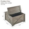 Farmhouse Coffee Table, Square Wood Center Table with Large Hidden Storage Compartment for Living Room