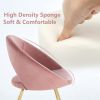 Modern Accent Velvet Chair, Dining Chair Comfy Upholstered Arm Chair Living Room Furniture Mid-Century Leisure Chair with Golden Metal Frame Legs
