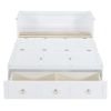 Full Size Murphy Bed with USB Port and a Large Drawer, White