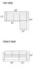 Blue Grey Polyfiber Sectional Sofa Living Room Furniture Reversible Chaise Couch Pillows Tufted Back Modular Sectionals