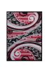 Jersey Area Rugs, Carpets For Livingroom, 7x10 Area Rugs ,1843 Black-Red
