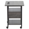 Set of 2 Side Table with Charging Station and Wheels, Rolling End Table with 2 USB Ports and 2 Outlets and Power Switch