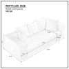 88.97 inch Soft Corduroy Upholstery Streamlined Design sofa with 5 Pillows, Ample and Cozy 3 Seater Couch for Modern Spaces for Living room