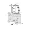 Antique White Wooden 1pc Dresser Only Bedroom Formal Antique Walnut Top Storage 7-Drawers Dresser Table (NO MIRROR)