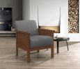 Durable Accent Chair 1pc Luxurious Gray Upholstery Plush Cushion Comfort Modern Living Room Furniture