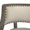 Paris 26.5' Farmhouse Counter Height Bar Stool with Backrest, Light Beige Linen