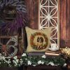 English Toy Spaniel Christmas Flowers Throw Pillow Machine Washable, Indoor Outdoor Decorative Pillow for Couch, Bed or Patio, 14Hx14W