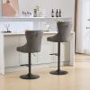 A&A Furniture,Aged and Retro PU Swivel Barstools Adjusatble Seat Height from 26-33 Inch