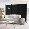 3 Panel Folding Room Divider with Lockable Wheels