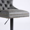 A&A Furniture,Aged and Retro PU Swivel Barstools Adjusatble Seat Height from 26-33 Inch
