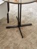 End Table Glass Top Side/End Drink Table - Tall Modern Round Accent Metal Nightstand Furniture for Living Room, Dorm, Home Office
