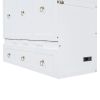 Full Size Murphy Bed with USB Port and a Large Drawer, White