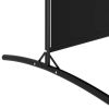 2-Panel Room Divider Black 68.9"x70.9" Fabric