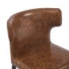 28inch Counter Height Bar Stools Set of 2, Modern Bar Upholstered Chairs with PU Leather, Metal Footrest and Frame for Kitchen Island, Bar Table