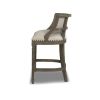 Paris 26.5' Farmhouse Counter Height Bar Stool with Backrest, Light Beige Linen