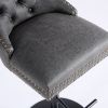 A&A Furniture,Aged and Retro PU Swivel Barstools Adjusatble Seat Height from 26-33 Inch