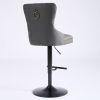 A&A Furniture,Aged and Retro PU Swivel Barstools Adjusatble Seat Height from 26-33 Inch