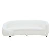Modern Design Curved Shaped Sofa Couch for Living Room,Upholstered Fabric 4-Seat Sofa No Need to Assembly Couch for Apartment,Beige