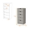 Dillon 5 Narrow Drawer Dresser, Tall Chest of Drawers