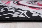 Jersey Area Rugs, Carpets For Livingroom, 7x10 Area Rugs ,1843 Black-Red