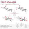 6' Tall Unlit Pencil Fir Artificial Christmas Tree with Realistic Branches and Steel Base, Pink and White
