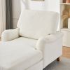 Modern Mid-Century Indoor Oversized Chaise Lounger Comfort Sleeper Sofa with Soild Wood Legs