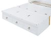 Full Size Murphy Bed with USB Port and a Large Drawer, White