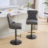 A&A Furniture,Aged and Retro PU Swivel Barstools Adjusatble Seat Height from 26-33 Inch