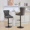 A&A Furniture,Aged and Retro PU Swivel Barstools Adjusatble Seat Height from 26-33 Inch