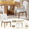 Modern 5-Piece Extendable Round Dining Table Set with 16.2inch Removable Leaf for Small Places