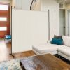 6 Feet Single Panel Rolling Room Divider with Smooth Wheels