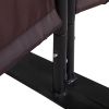 6 Ft Modern Room Divider, 3-Panel Folding Privacy Screen w/ Metal Standing, Portable Wall Partition XH